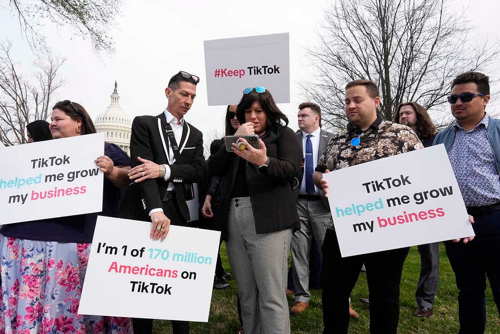 Devotees of TikTok protest at the Capitol in Washington
