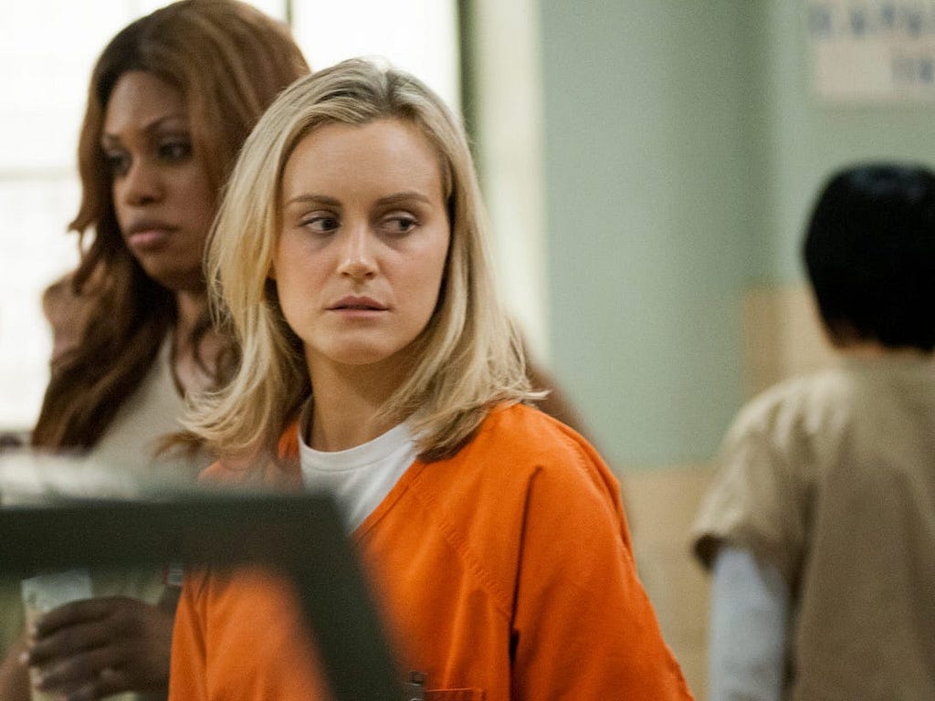 Taylor Schilling on “Orange Is the New Black.”