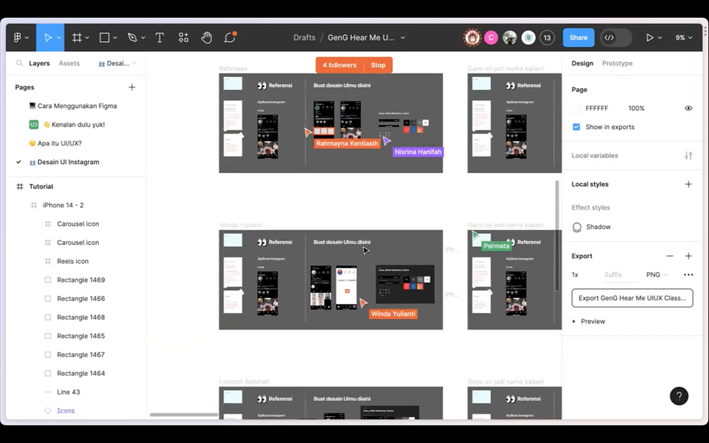 This is Figma! We can jot down ideas on our designs and of course making new impactful beatufil designs with our fellow designers! So much fun!