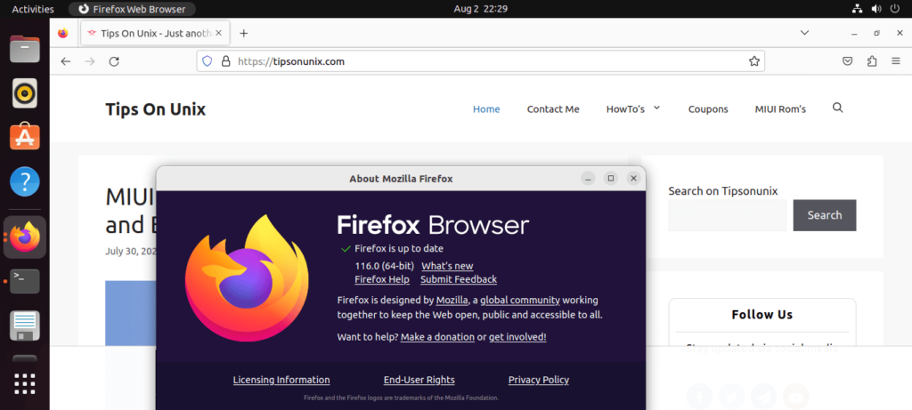 Install Firefox 116 On Ubuntu