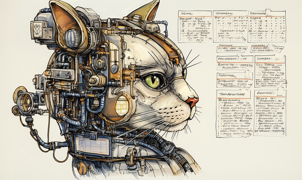 Image of half cat / half machine