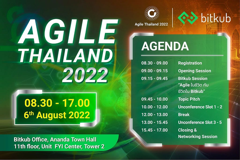 บิทคับ ร่วมเป็นผู้จัดงาน Agile Thailand 2022 งานสัมมนาที่จัดขึ้นเพื่อผู้เข้าร่วมงานอย่างแท้จริง