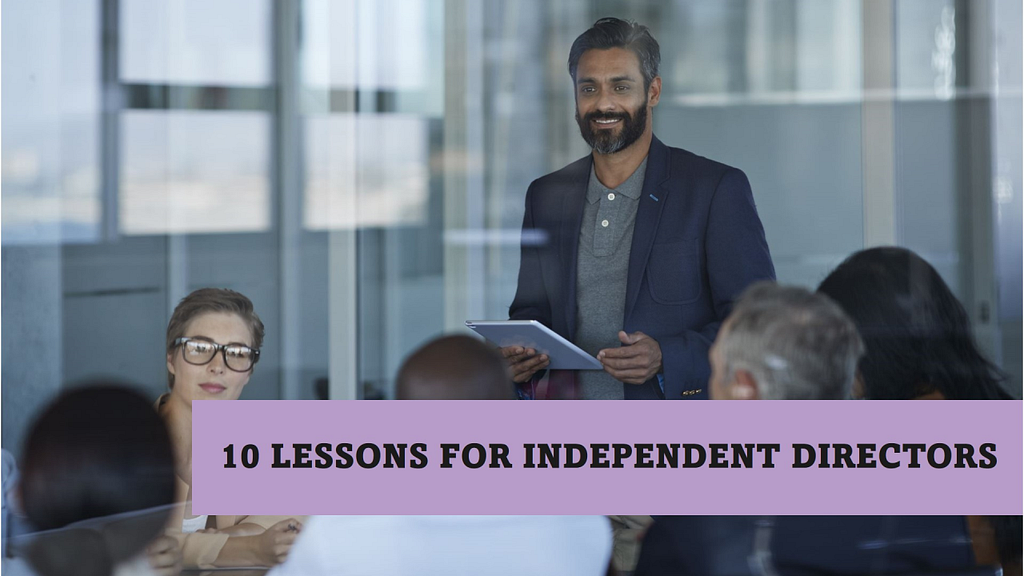 10 Lessons for Independent Directors
