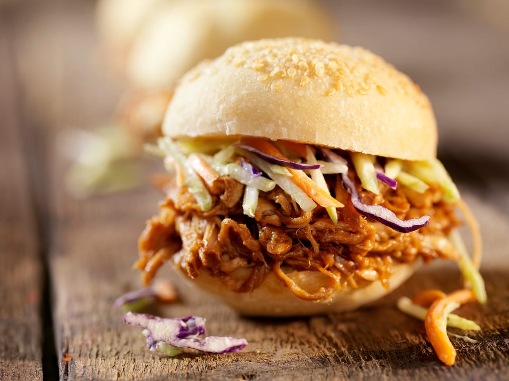 BBQ Pulled Pork Sliders with Coleslaw -Photographed on Hasselblad H3D-39mb Camera