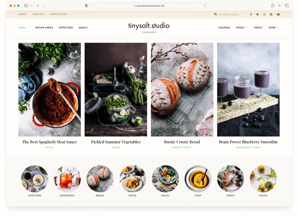 Best Food Blog Themes Wordpress  