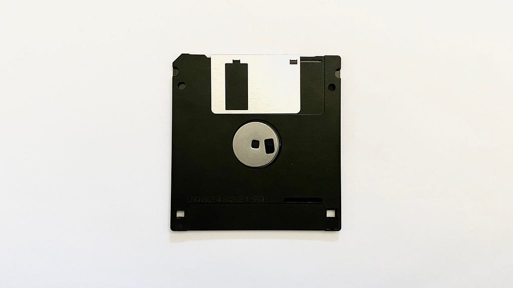 an ancient storage medium — the floppy disc