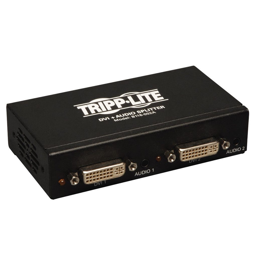 Tripp Lite 2-Port DVI Single Link Video / Audio Splitter / Booster DVIF/2xF