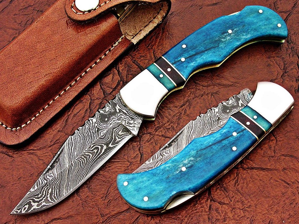 FAYYAZ BROTHERS Handmade Damascus Steel Pocket Folding Knife