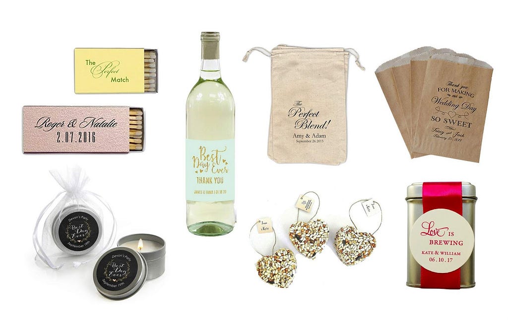 Examples of wedding favors