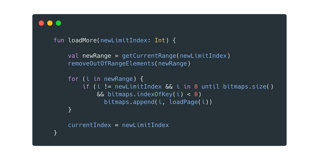 Load More method implementation