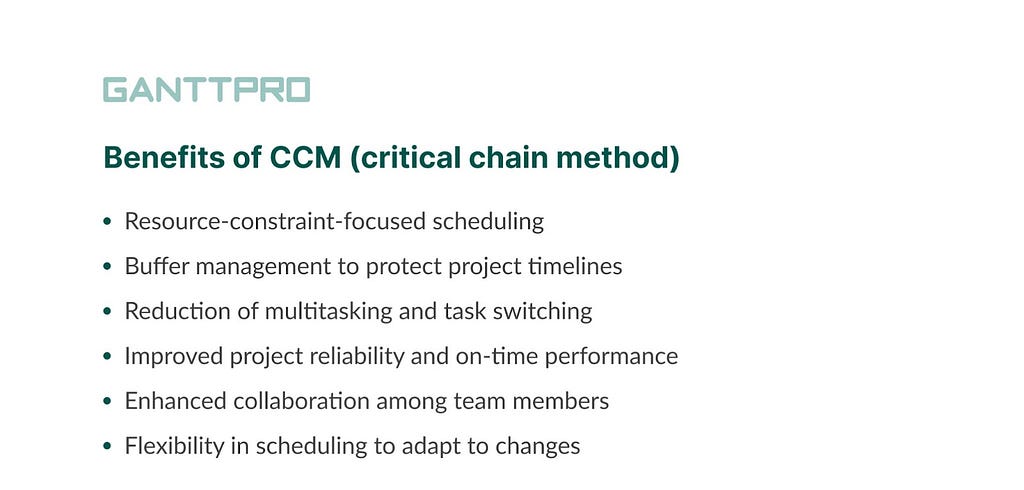 The benefits of the critical chain method