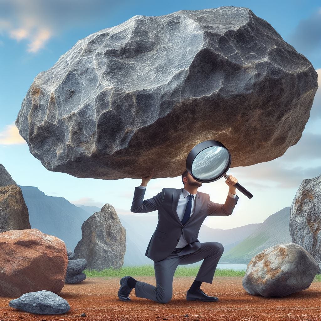 ChatGPT Prompt: Business Person Looking Under Rock