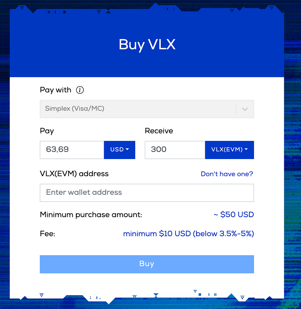 how to buy vlx crypto