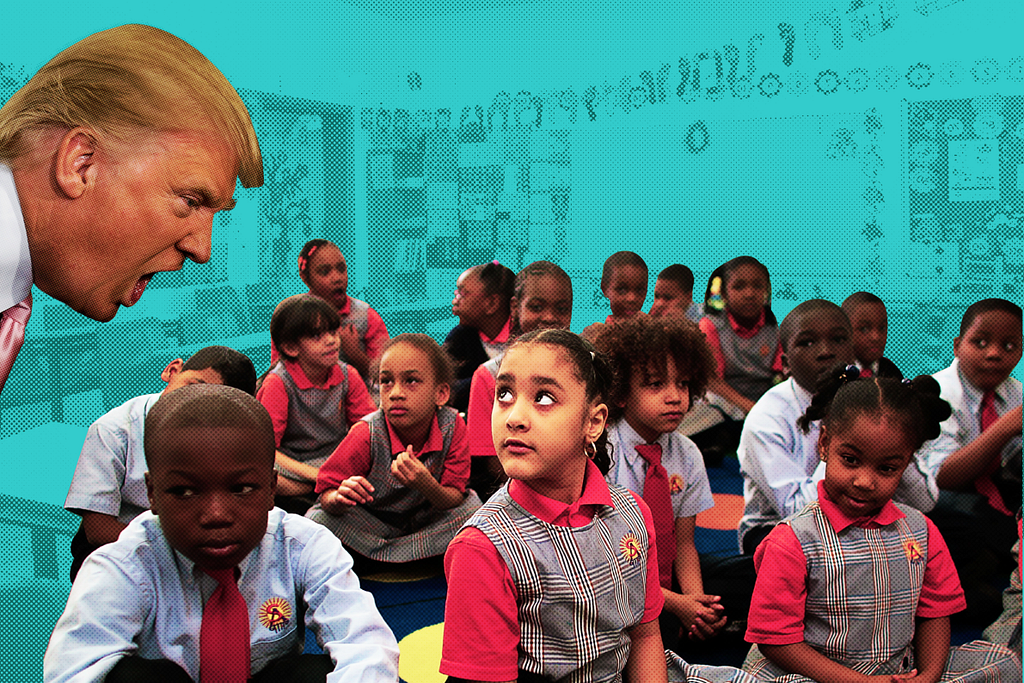 Image result for children school education trump