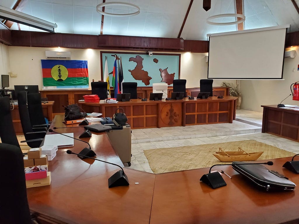 Inside a meeting room of a Loyalty Islands administrative building in Drehu (Lifou), where training of nurses for the study took place.