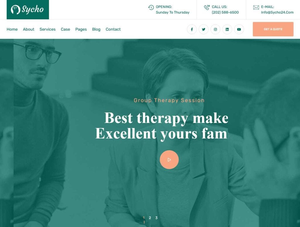 Psychology and Counseling WordPress Theme