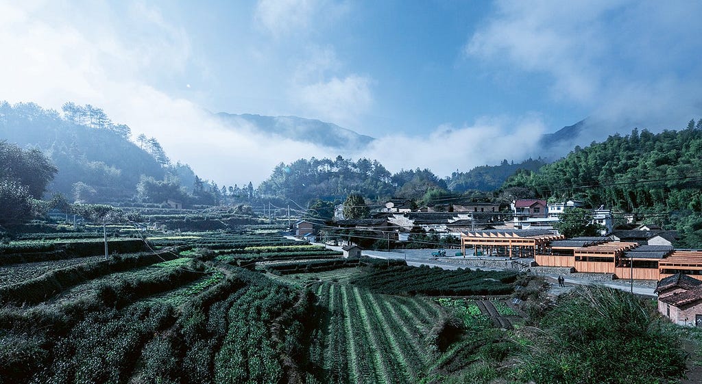 The Tofu Factory by DnA is built on a slope following the river by the Caizhai Village entrance. The Tofu Factory is both a production and exhibition space of traditional heritage for Caizhai Village. (Photo: Ziling Wang, Beauty and the East)