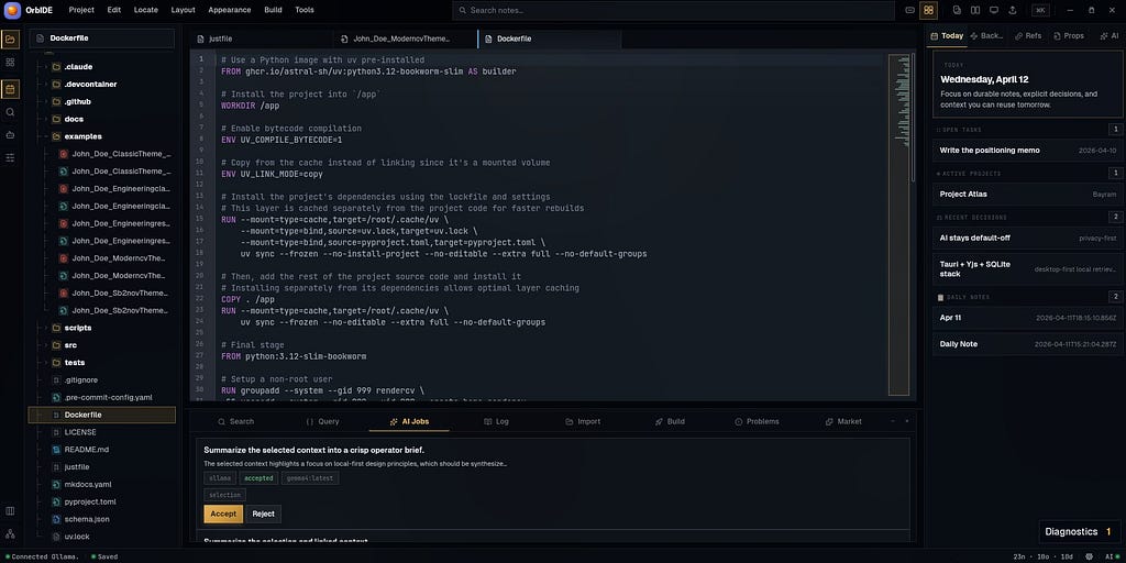 OrbIDE — Where Context is Built