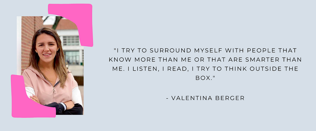 industry veteran Valentina Berger quote