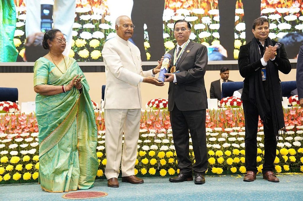 Dr. Mir Jawad Zar Khan Awarded By The Hon’ble 14th President Of India Shri Ram Nath Kovind For His Exemplary Work Done In The Field Of Healthcare For The Society On 26th Feb 2023