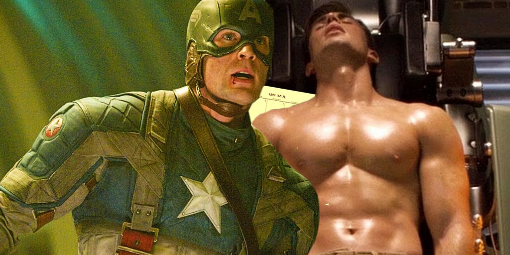 Captain America's transformation in The First Avenger