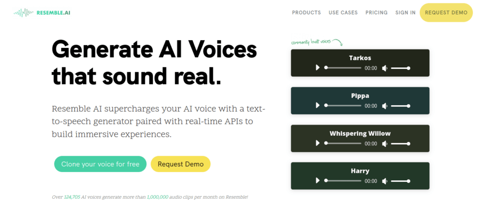 Resemble AI voice generator