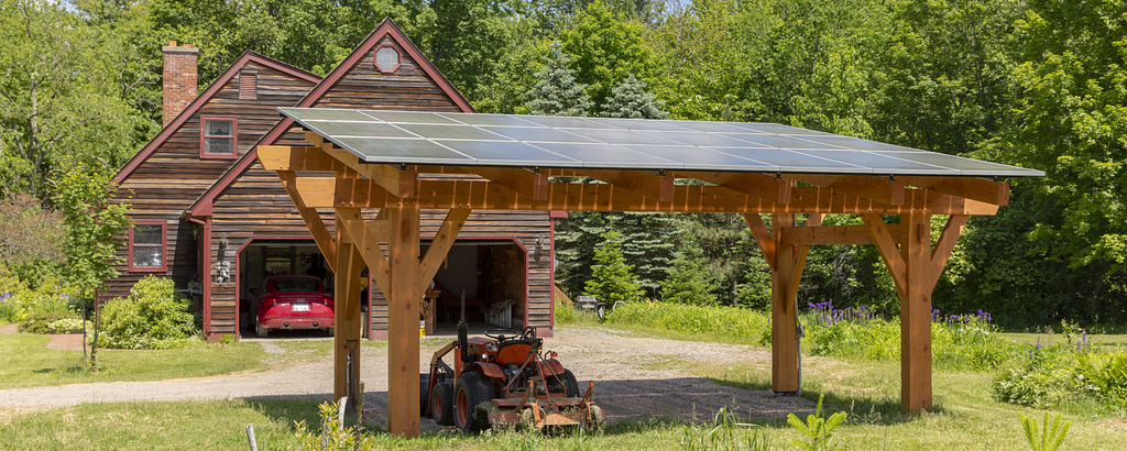 view of the Vermont solar carport