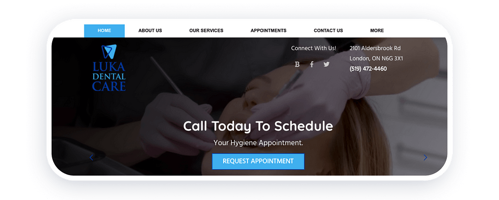 dentist website design inspiration