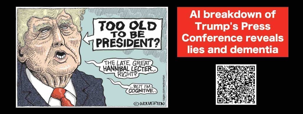 AI analysis of Trump’s Press Conference exposes dementia and lies