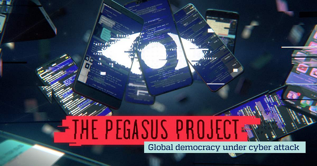Pegasus — Threatening the concept of democracy, a visual representation