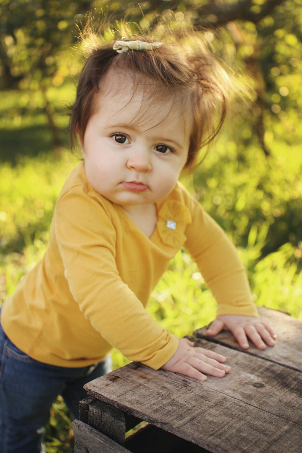 Toddler in a standing position