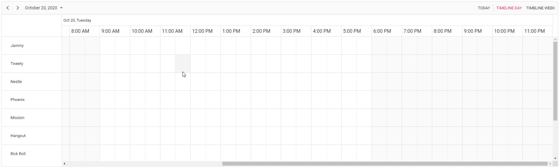 Creating appointments in JavaScript Scheduler