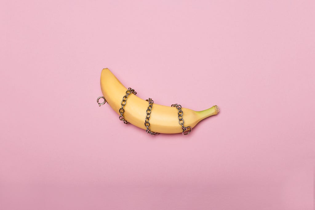A banana in chains