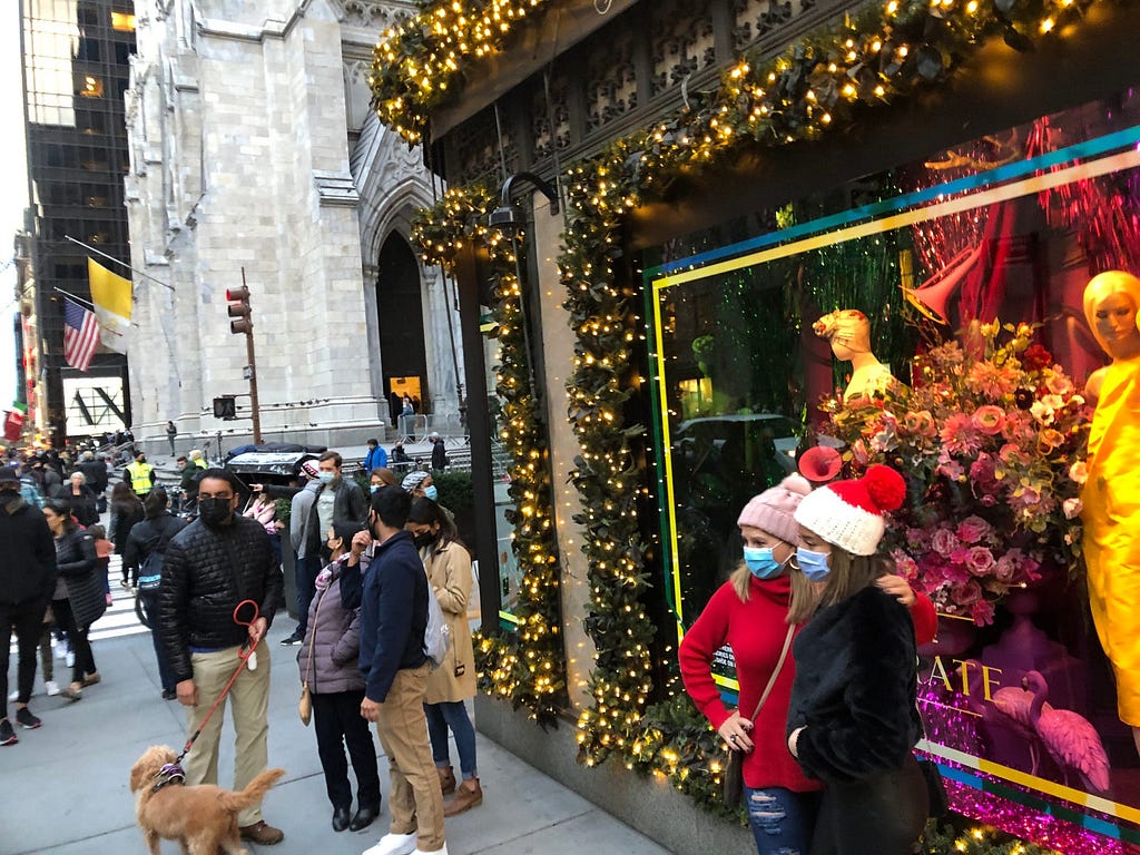 Shopping on Fifth Avenue looked a bit different this year.