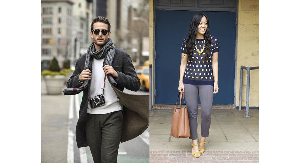 Man and woman wearing business attire ideas for Aquarius