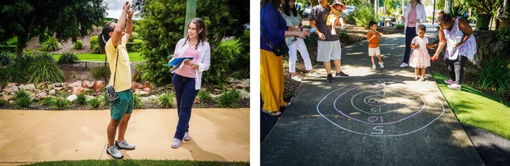 Fun and games with kids at Queens Park in Ipswich