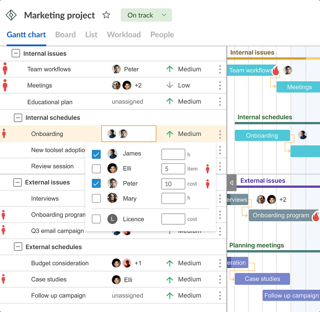 Planning marketing projects with GanttPRO