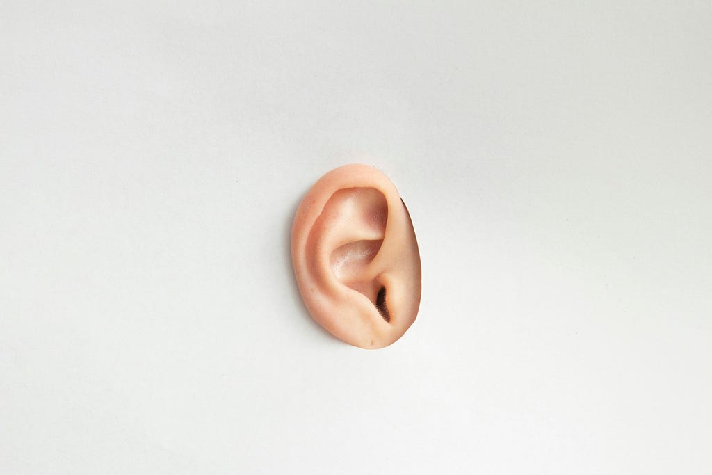 A decorative photo of an ear