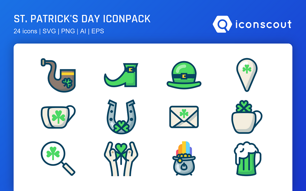 St. Patrick's Day icons by Juraj Sedlák