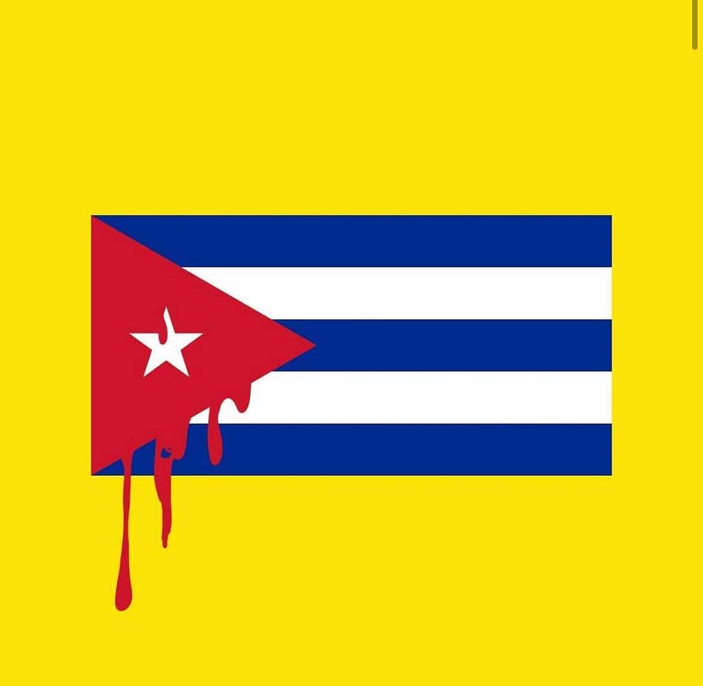 “The Brothers in pain tinted with blood on the island of Cuba” by @alejandro_sin_barreras