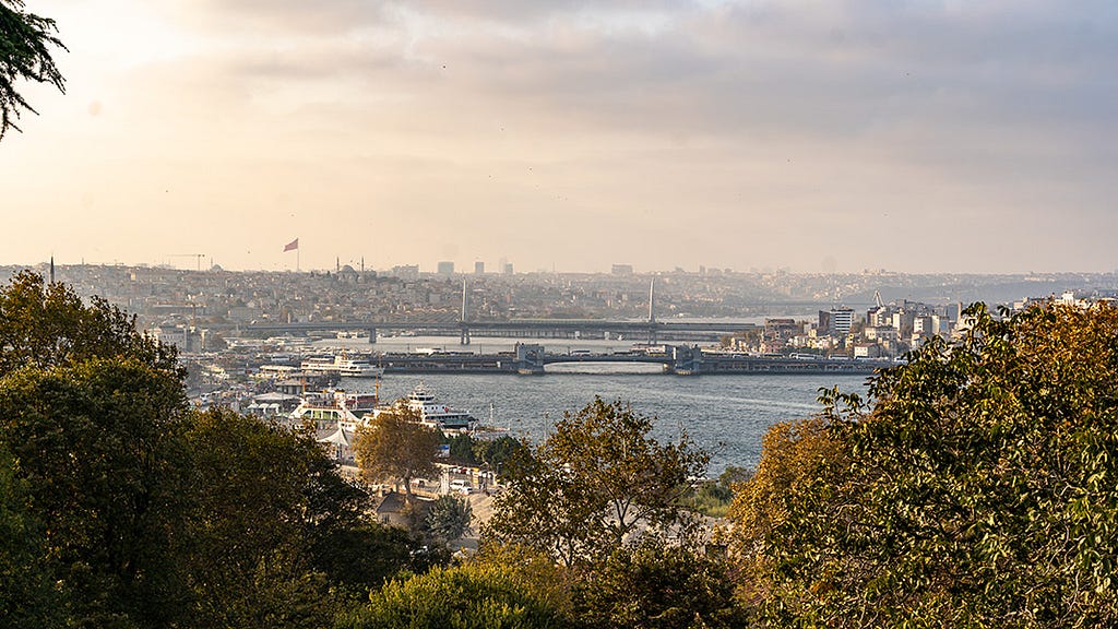 View of the European part of the city