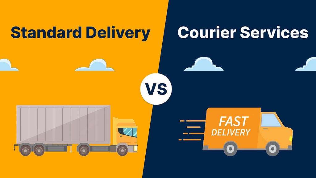 standerd delivery vs courier service