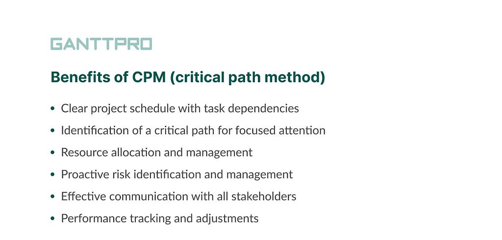 The benefits of the critical path method