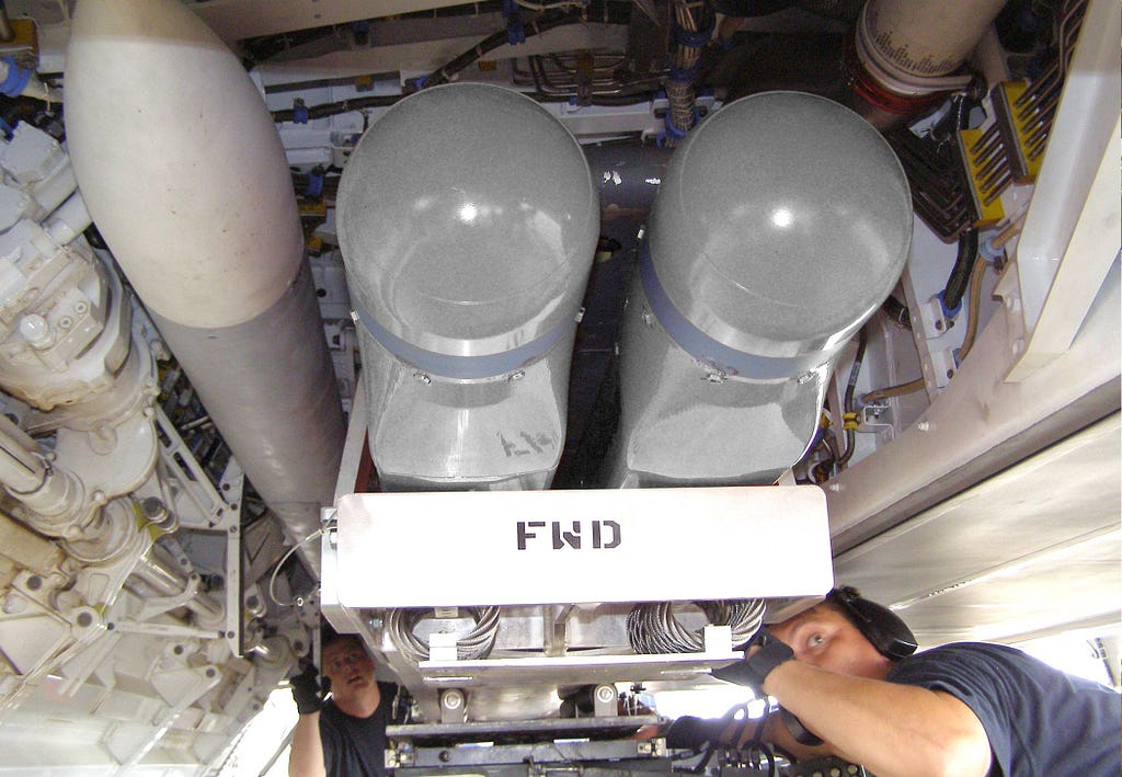 Figure 1.1: F-22 weapon bay armed with AIM-120 air to air missile and Small Diameter bombs