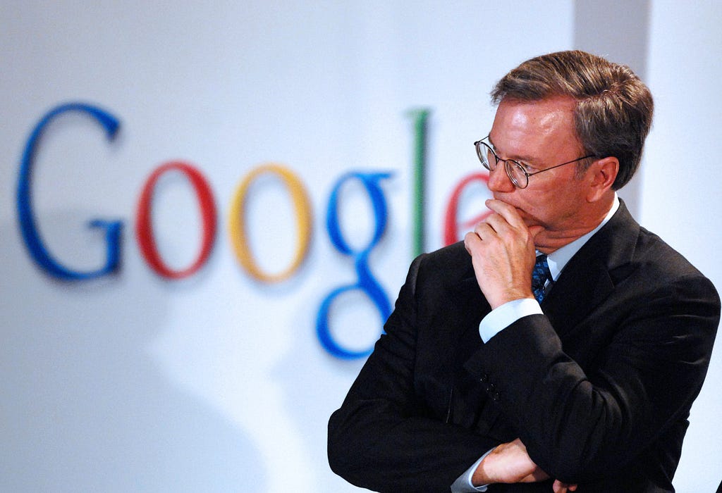 Image of ex-CEO of Google, Eric Schmidt.