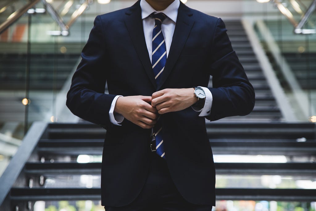 A businessperson ready for a day’s work.