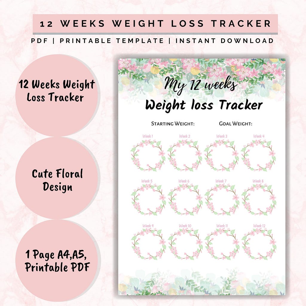 12 Week Weight Loss Tracker Template Get What You Need For Free