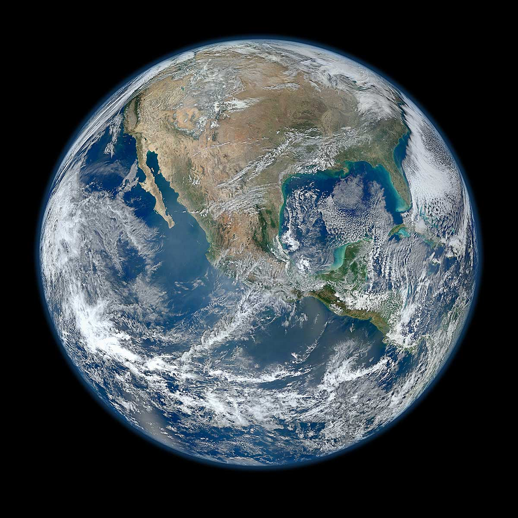 Composite image of Earth as viewed from the Suomi NPP satellite in January 2012. Earth is our standard for understanding other planets. Credit: NASA/NOAA/ GSFC/Suomi NPP/VIIRS/Norman Kuring.