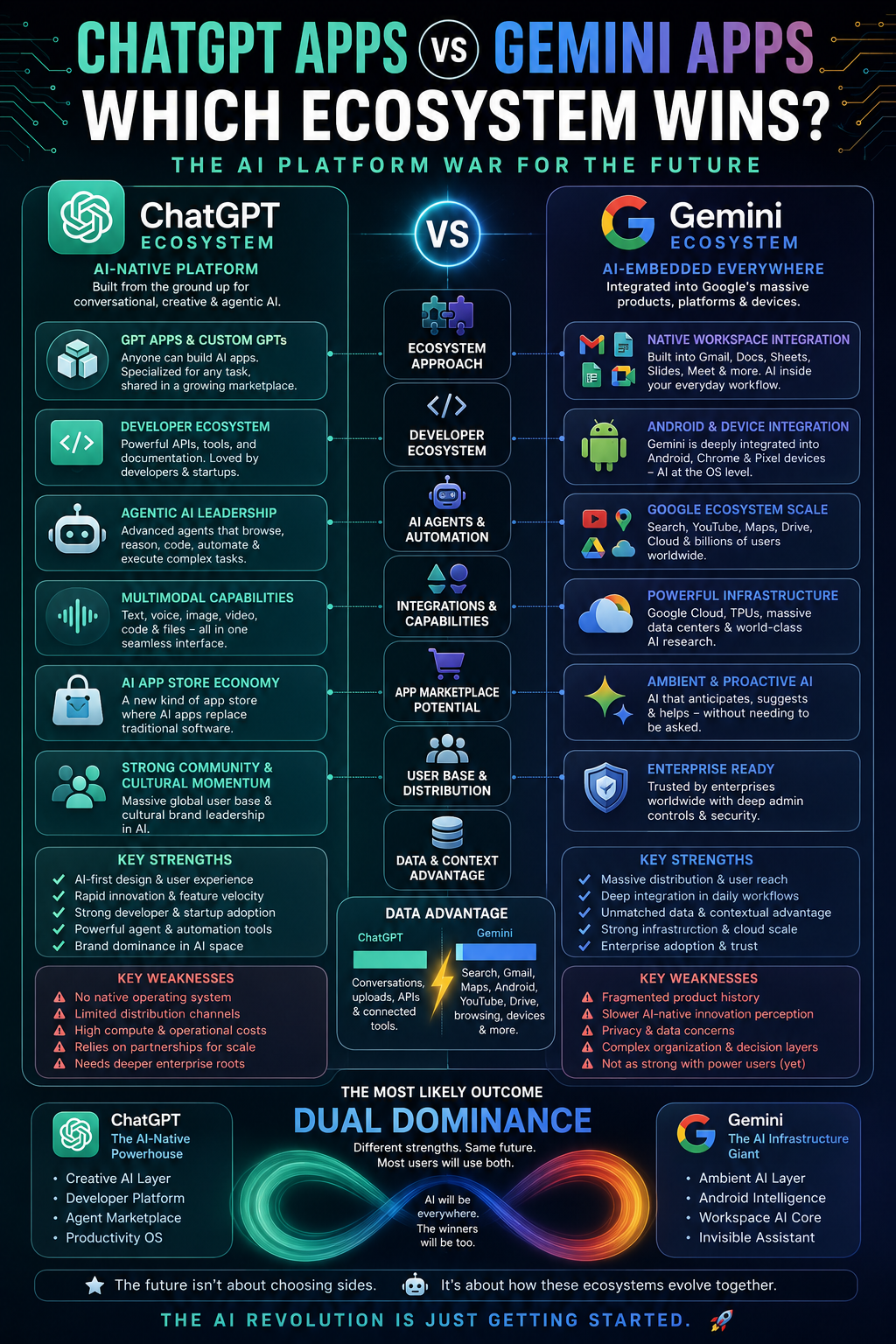 ChatGPT Apps vs Gemini Apps — Which Ecosystem Wins the AI Operating System War?