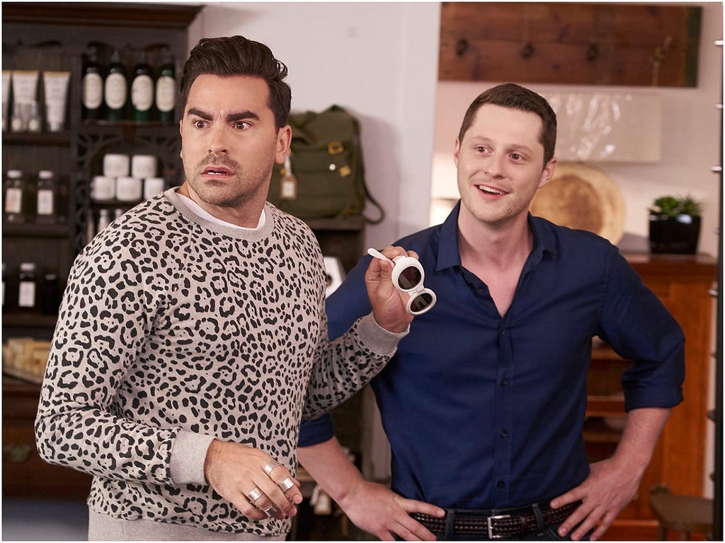 David and Patrick on “Schitt’s Creek.”